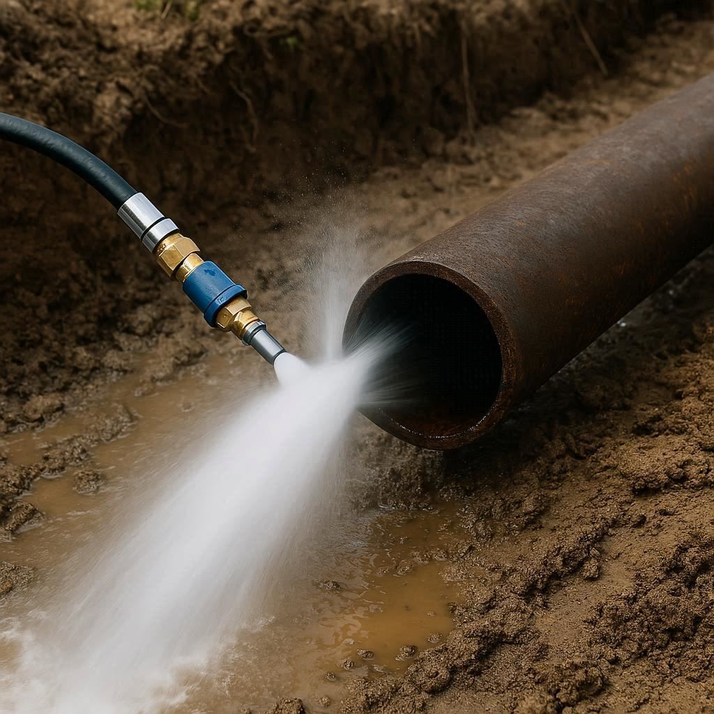 Гидродинамическая прочистка водопроводных труб в Талдоме